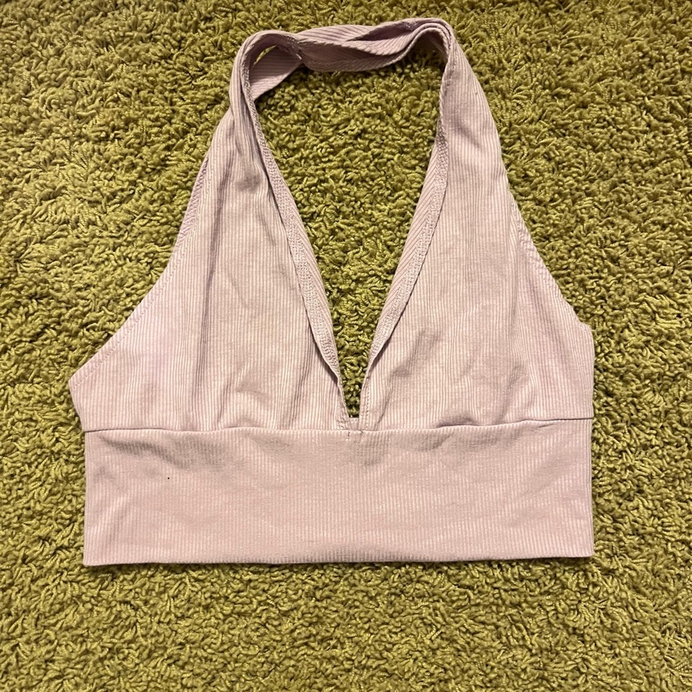 Lavender cropped shirt from SHEIN size M